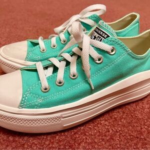 Converse All Star Move low platform ELECTRIC AQUA size 9